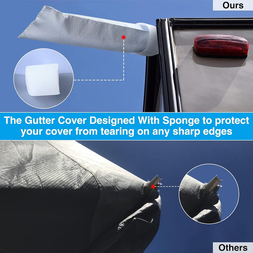 Ripstop Waterproof 5th Wheel Camper Cover with Adhesive Repair Patch E49535