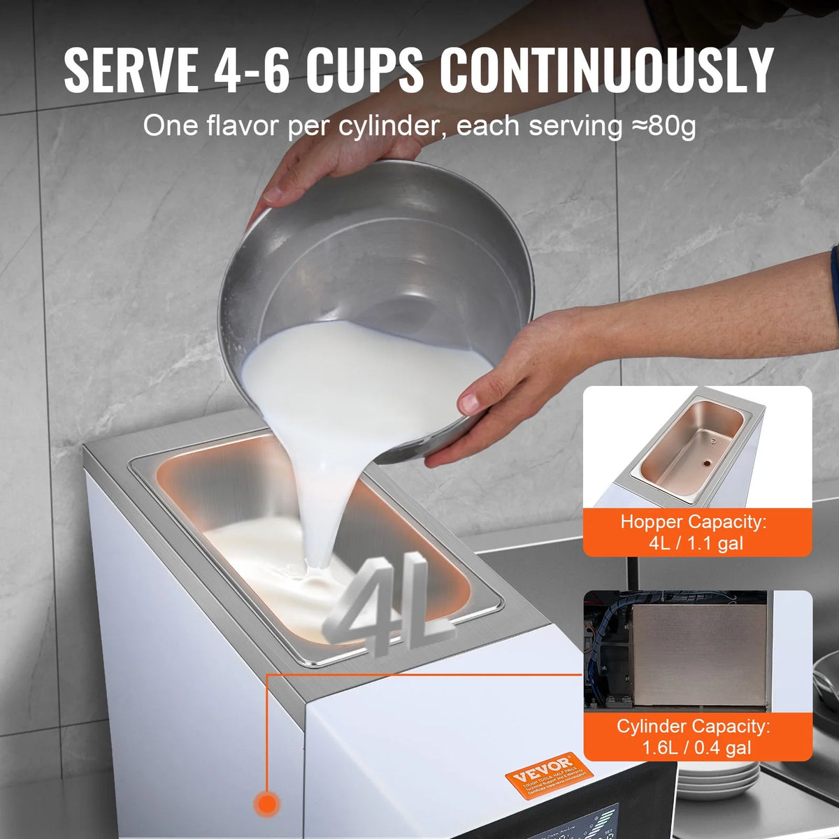 10L/H Soft Serve Ice Cream Machine J368988