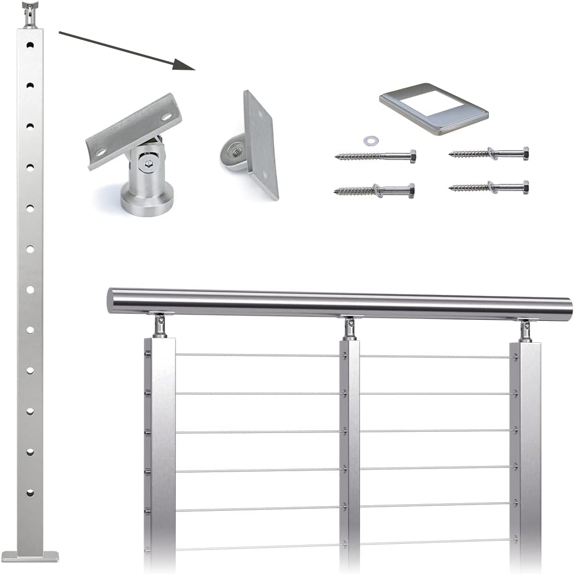 Stainless Steel Brushed Finishing Pre-Drilled Post C3173