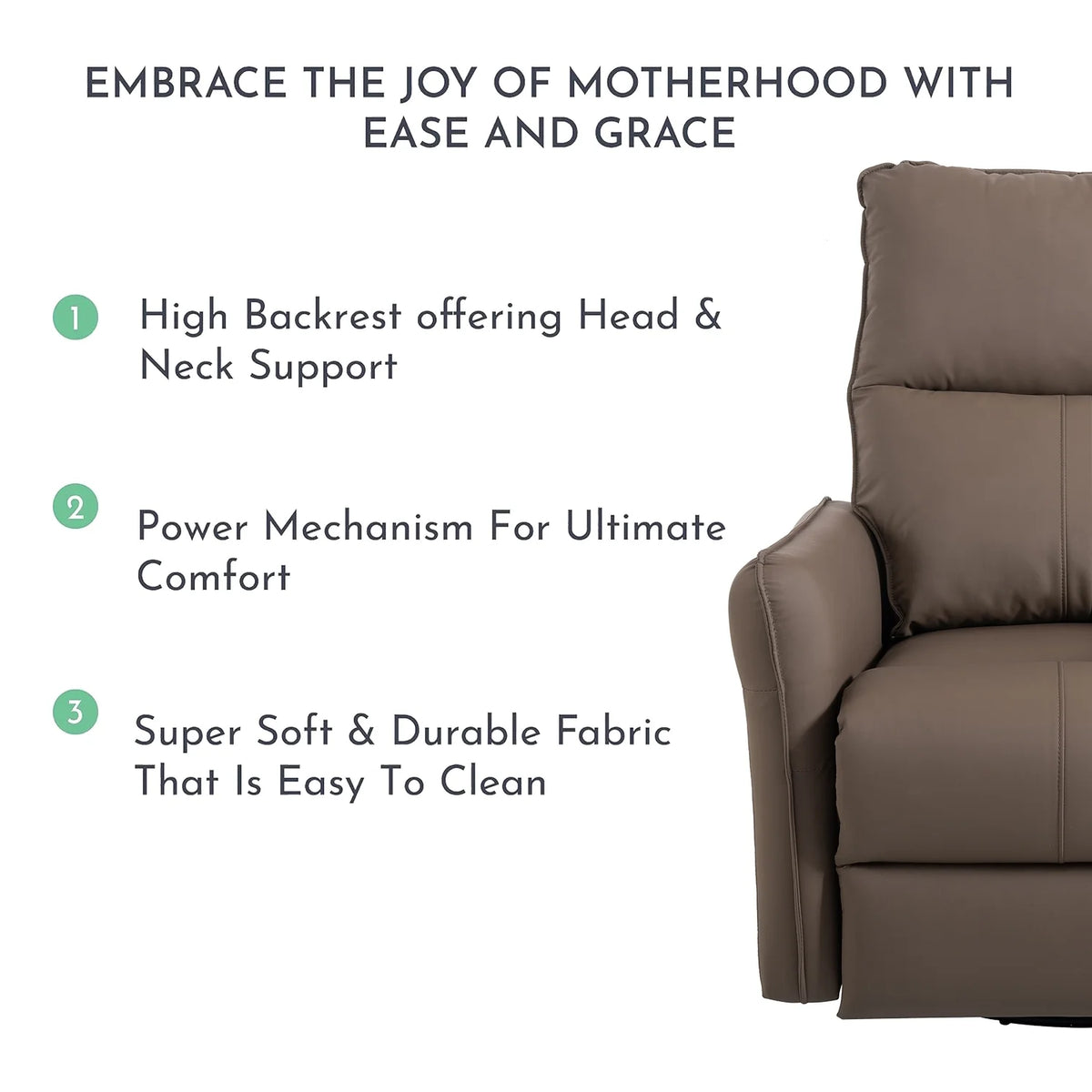 Power Swivel Rocker Recliner Chair with USB Ports K5917