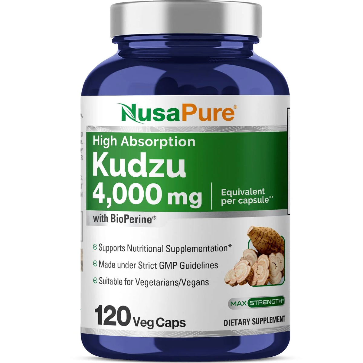 Kudzu Root 4000mg 120 Veggie Capsules E82368