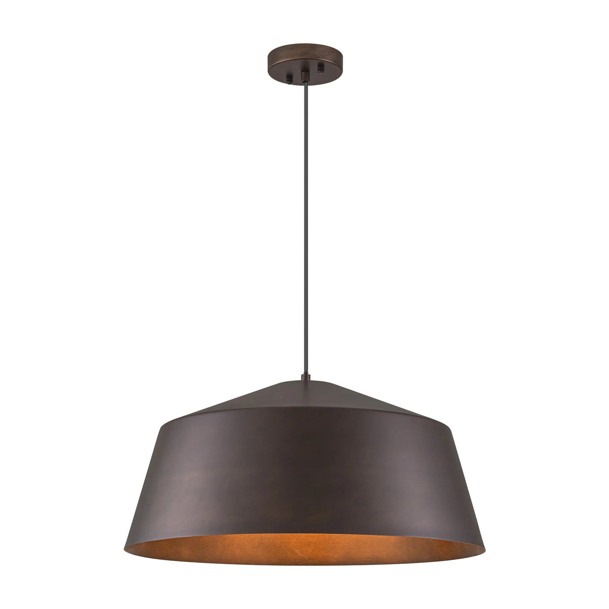 Antique Brown Dome Industrial Pendant X12334