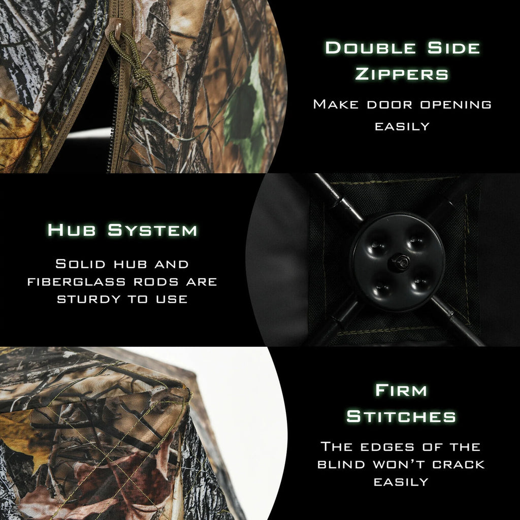 Portable 3 Person Pop-Up Hunting Blind with Carrying Bag B446