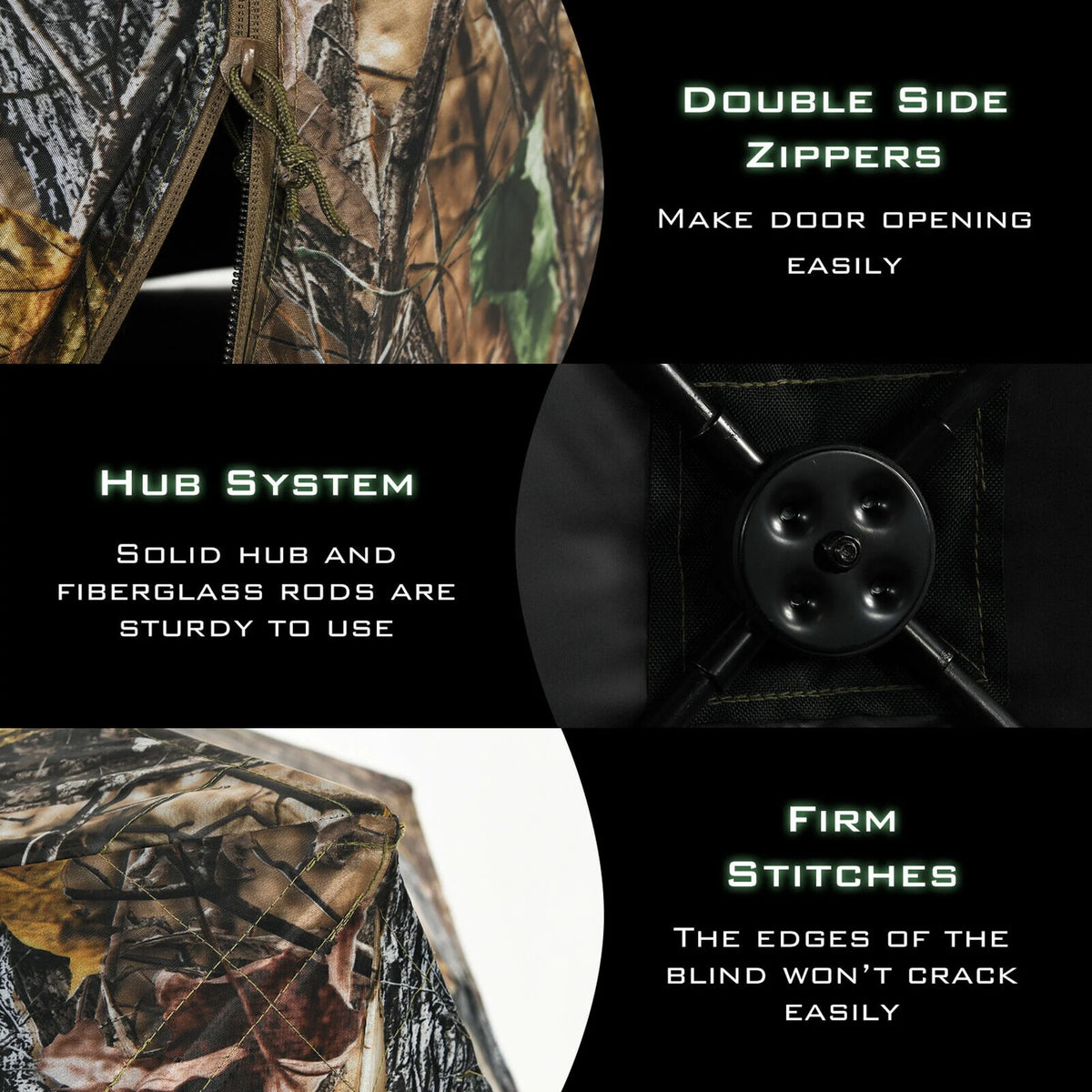 Portable 3 Person Pop-Up Hunting Blind with Carrying Bag B446