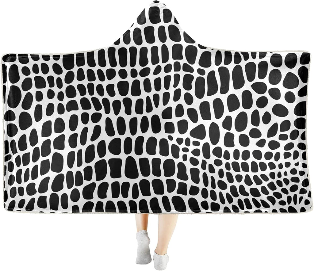 Hooded Tiger Print Sherpa Plush Throw Blanket R491281