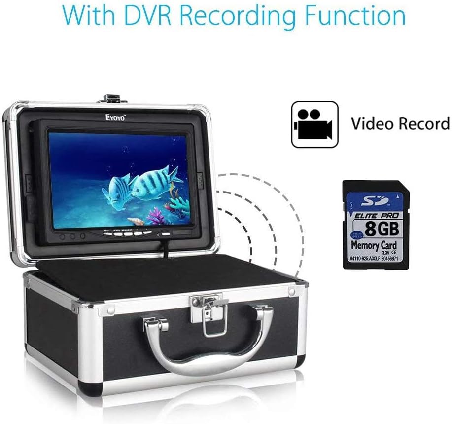 7 inch LCD Monitor 1000TVL Camera 12pcs IR LED DVR Fishing Camera I8783