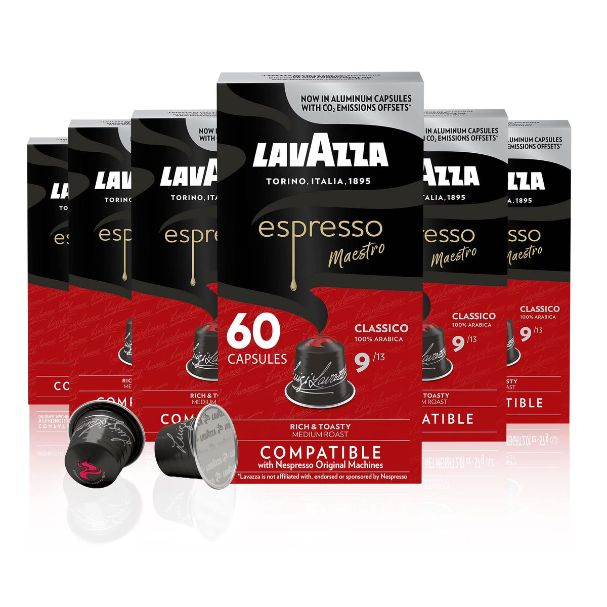Lavazza Espresso Classico Medium Roast 100% Arabica Aluminum Pills Pack Of 60 L386