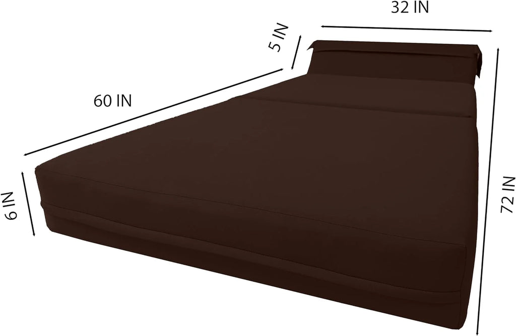 Twin Size Brown Folding Foam Sleeper Chair R866486