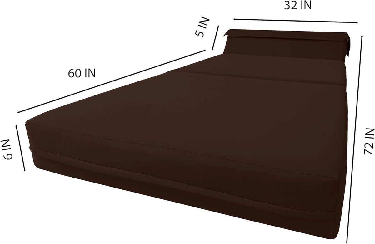 Twin Size Brown Folding Foam Sleeper Chair R866486