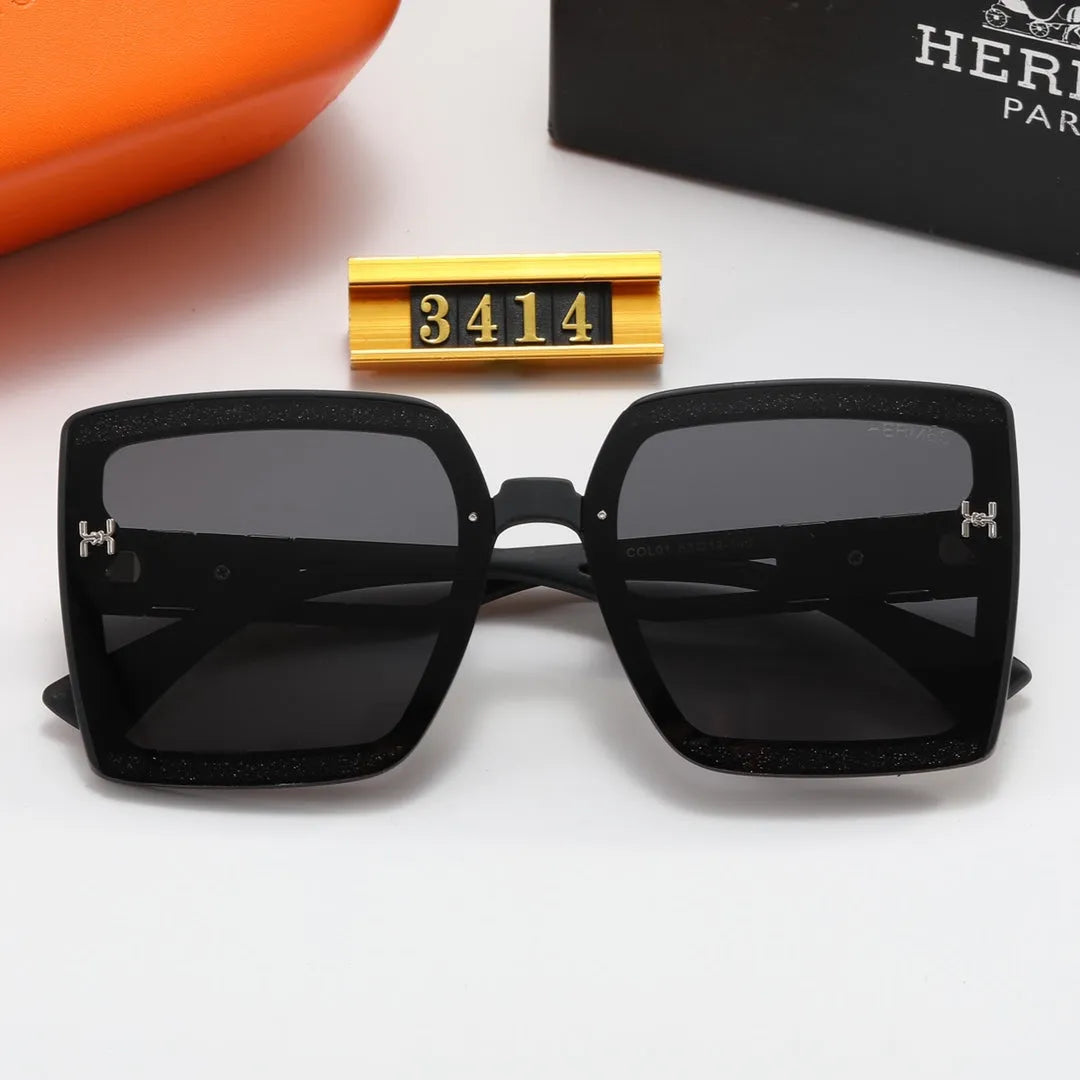Fashion Big H Hollow Temple Polarized Sunglasses C554988