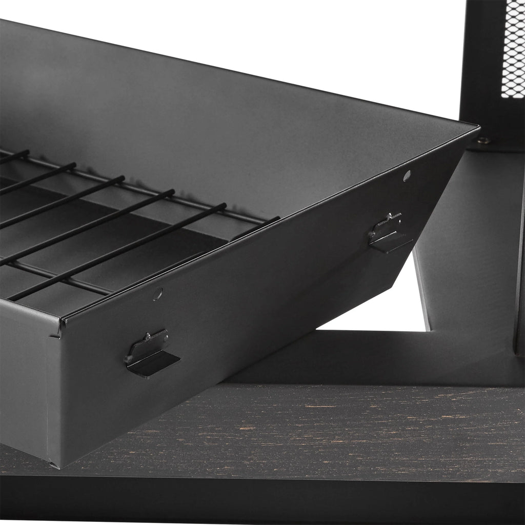 45-Inch Outdoor Steel Fireplace with Chimney D566