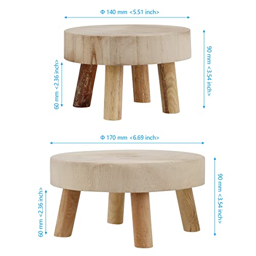 4 PCS Mini Wooden Plant Stand U662170