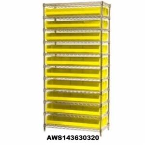 Blue Wire Shelving with 36 Bins X838283