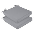 Waterproof Outdoor Chair Cushions Set of 4, 19" x 19" x 3" Non-Slip Dark Grey R213