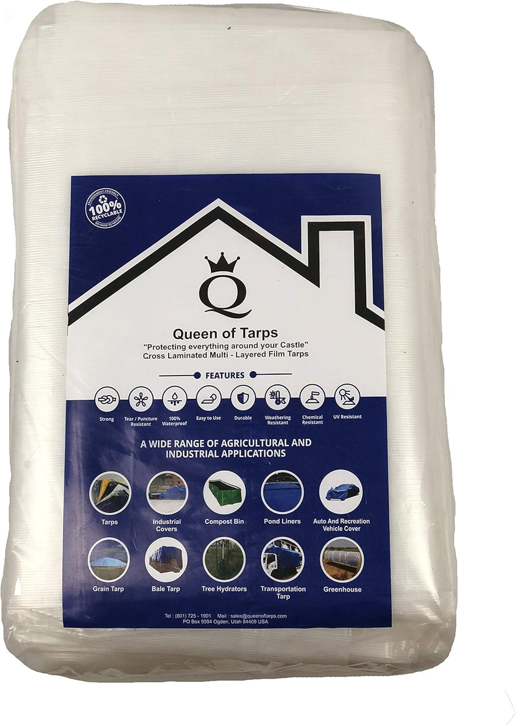Heavy Duty Translucent Tarps, Waterproof, UV Resistant, Camping Tent Footprint B5062