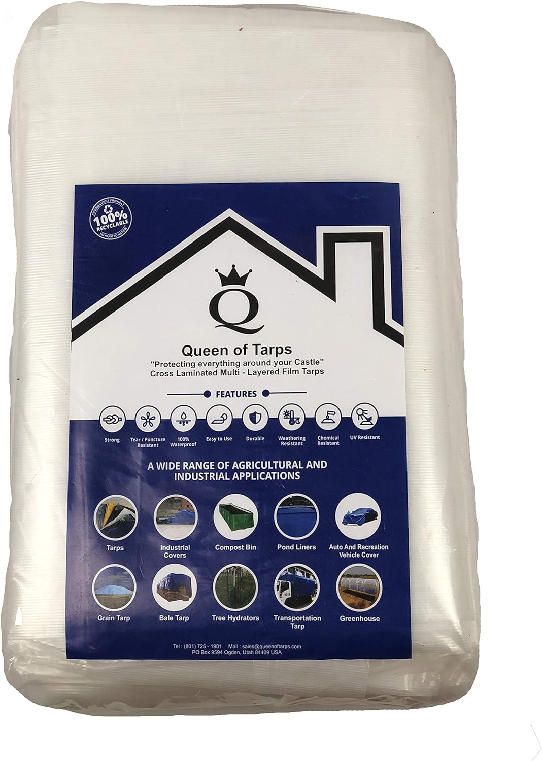 Heavy Duty Translucent Tarps, Waterproof, UV Resistant, Camping Tent Footprint B5062