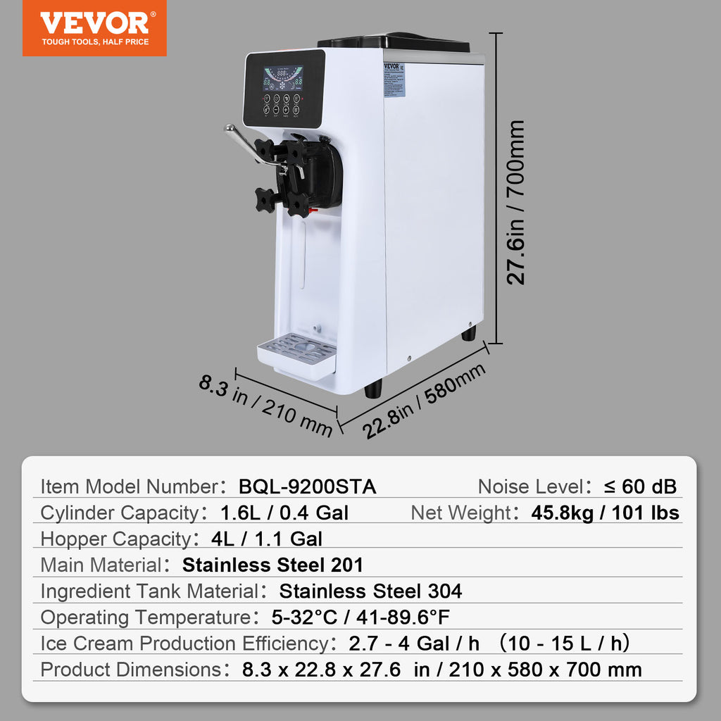 10L/H Soft Serve Ice Cream Machine J368988