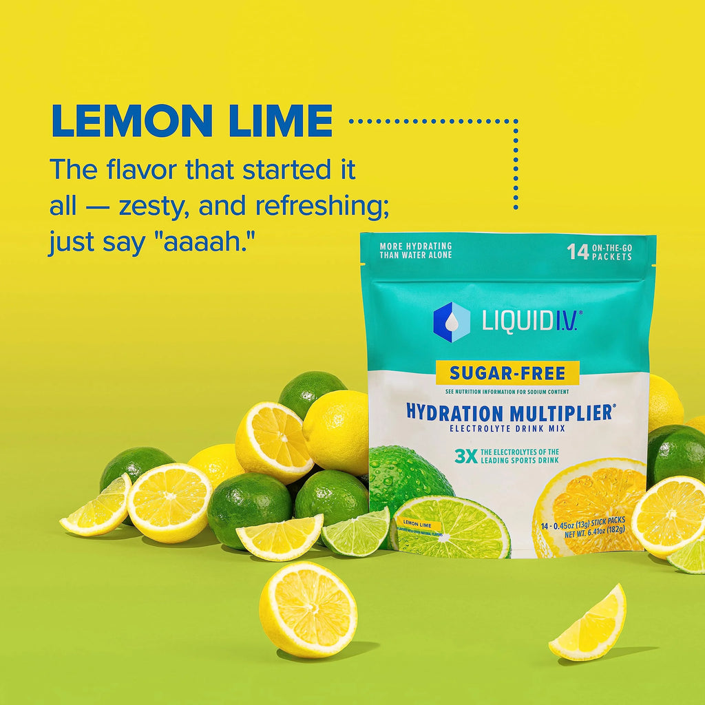 Sugar-Free Lemon Lime Electrolyte Drink Mix 14 Sticks I104