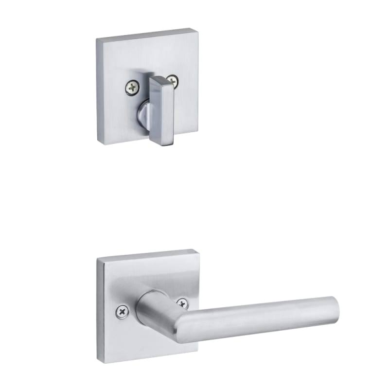 Satin Chrome Single Cylinder Interior Pack with Square Rosette W86526
