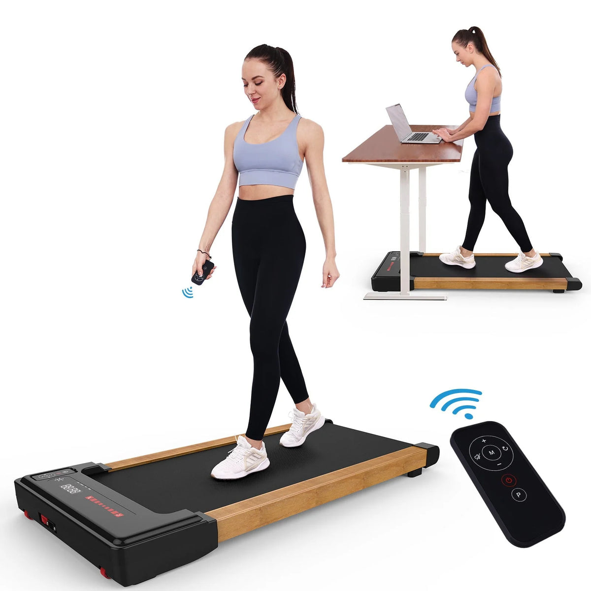 Walking Pad Treadmill 265 lbs Capacity with Remote Control D5935