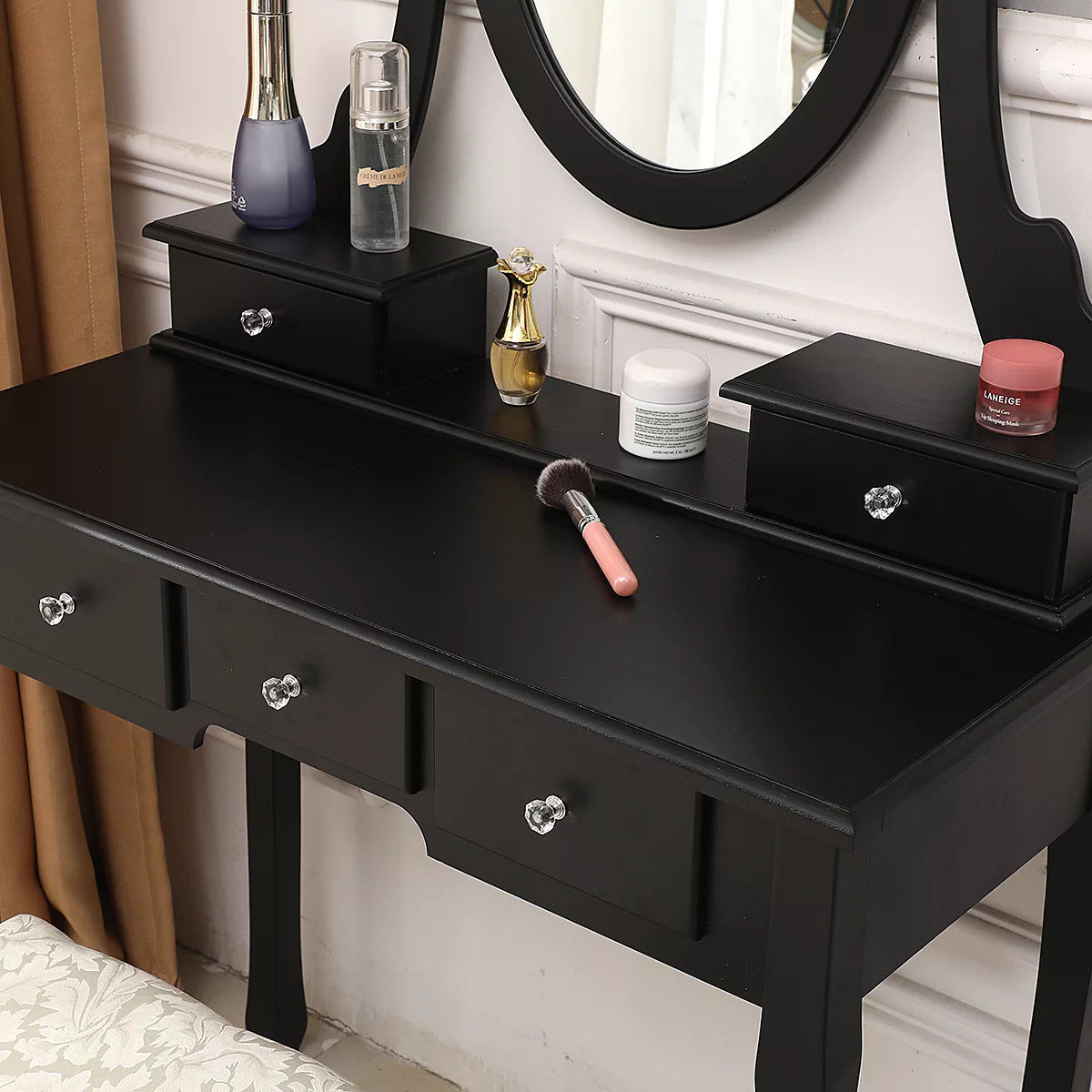 Wood Vanity Set Makeup Dressing Table Q631124