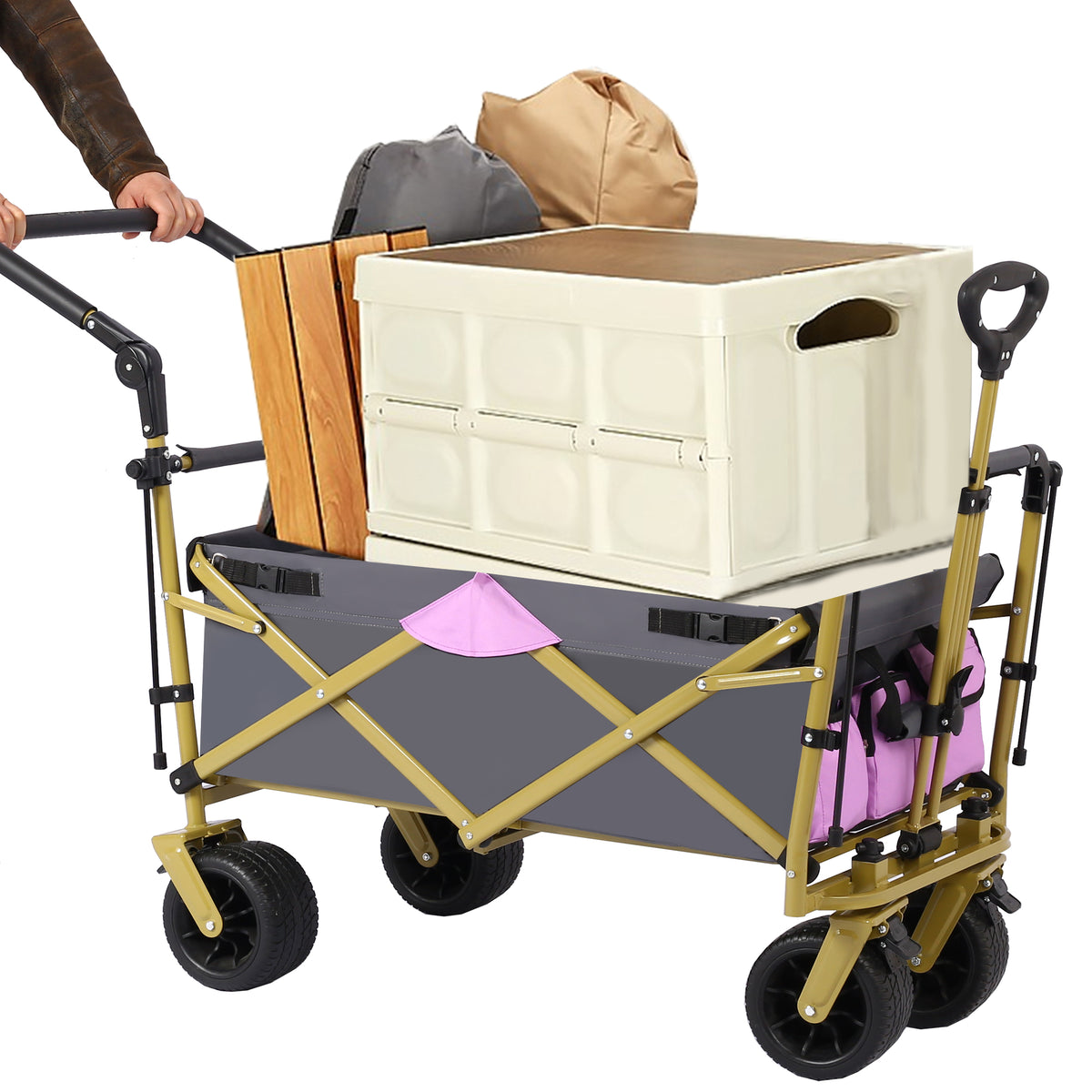 Utility Folding Wagon with Removable Canopy K293