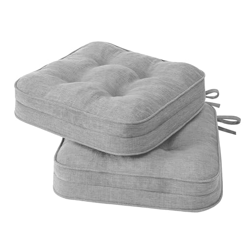 Khaki 16.5" x 16.5" Non-Slip Memory Foam Chair Cushions Set of 2 N739