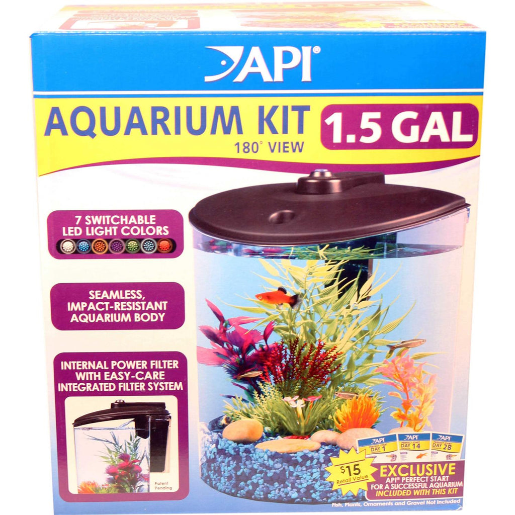 1.5-Gallon Fish Tank with LED Lighting and Power Filter I694