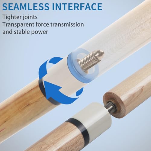 4 Pcs 58 Inch Canadian Maple Wood Pool Cue Stick W13582
