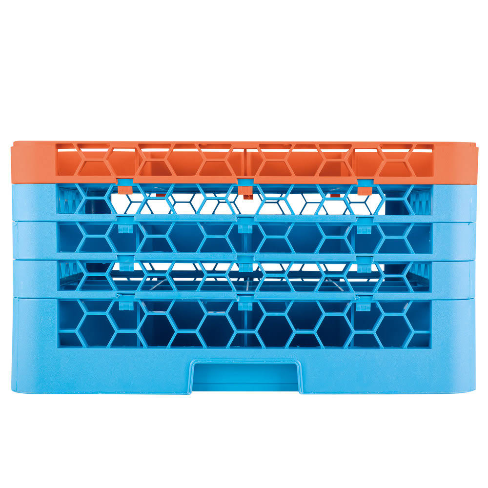 16 Compartment Orange Glass Rack with 4 Extenders K22577
