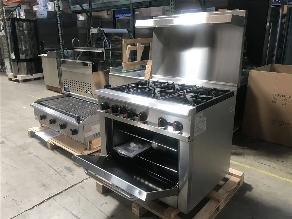 36" 6 Burners Commercial Range & Oven Stainless Steel 211000 BTU K533895