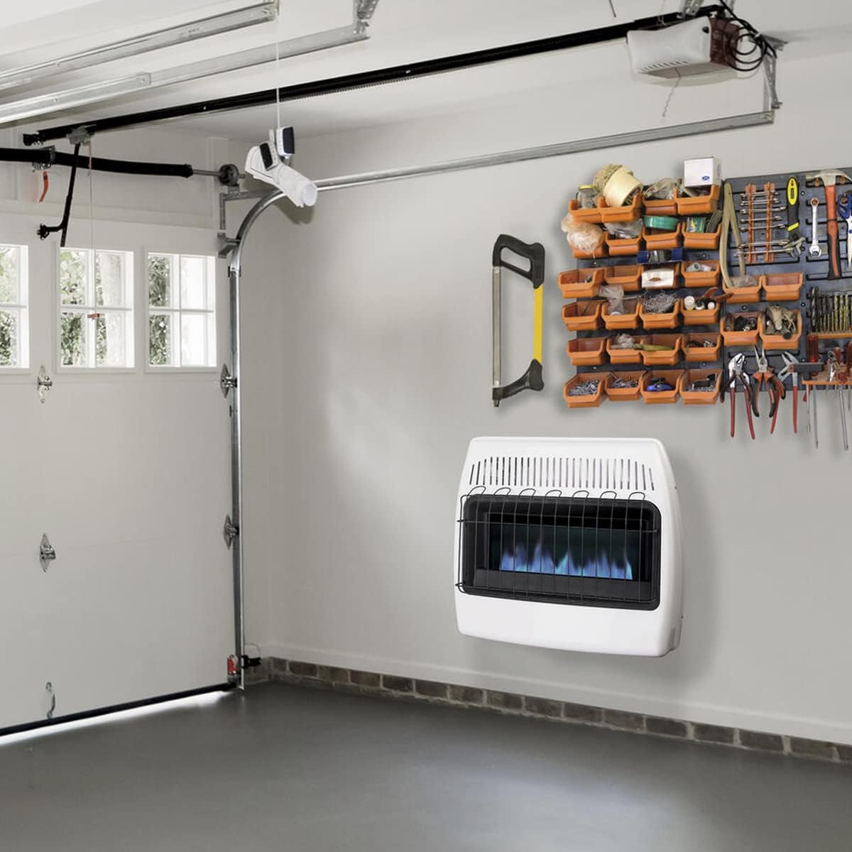 30,000 BTU Propane Natural Gas Wall Heater, White I98445