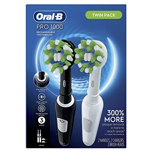 Black and White Electric Toothbrush, 2 Count W856