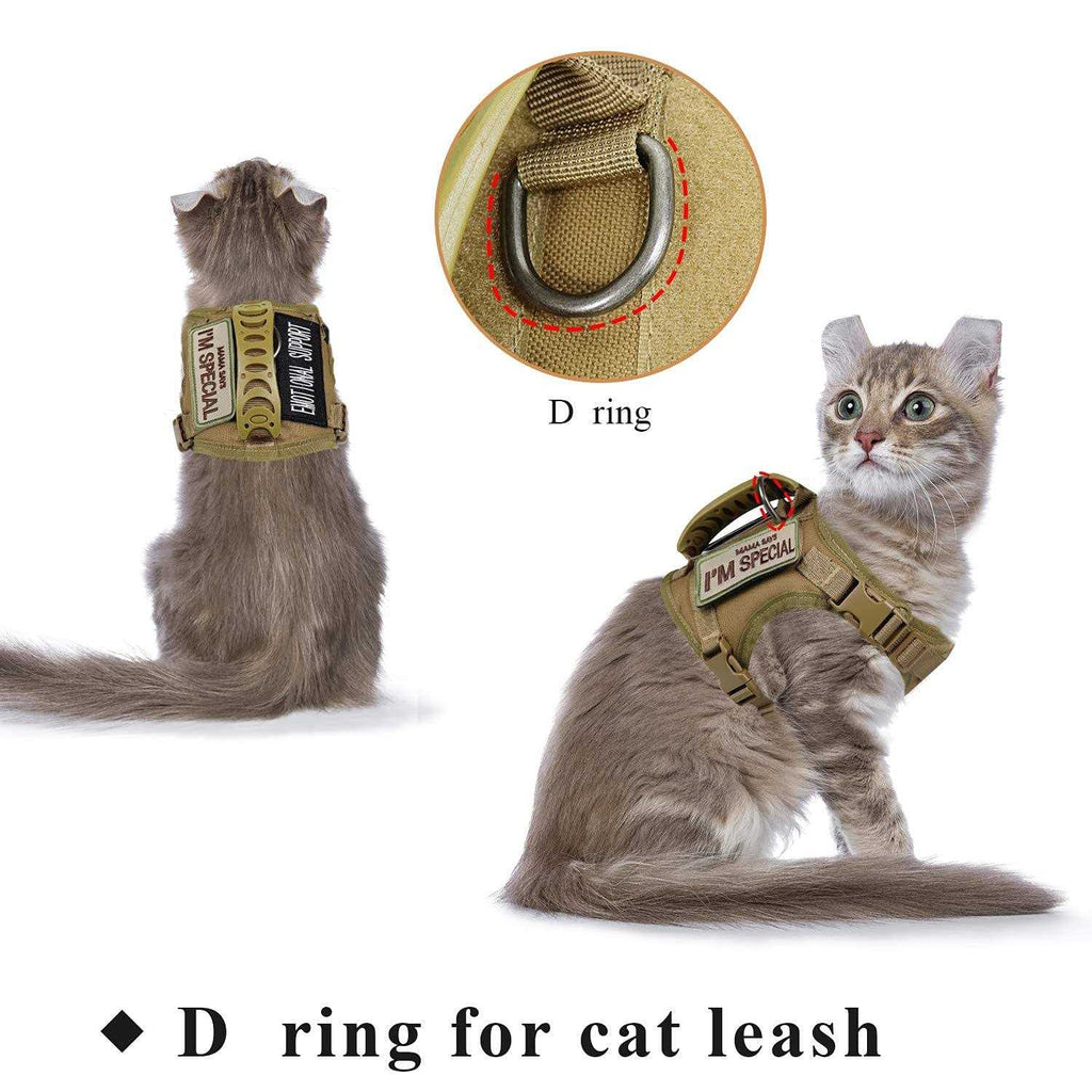 Tactical Cat Harness Soft Mesh Adjustable Pet Vest Harness I561
