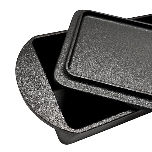 Rectangular Cast Iron Bread Loaf Pan with Lid L42485
