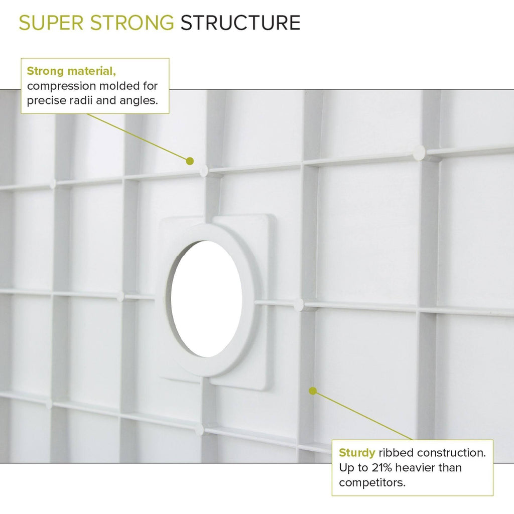 Cameo Single Threshold Shower Base with Center Drain Y8093