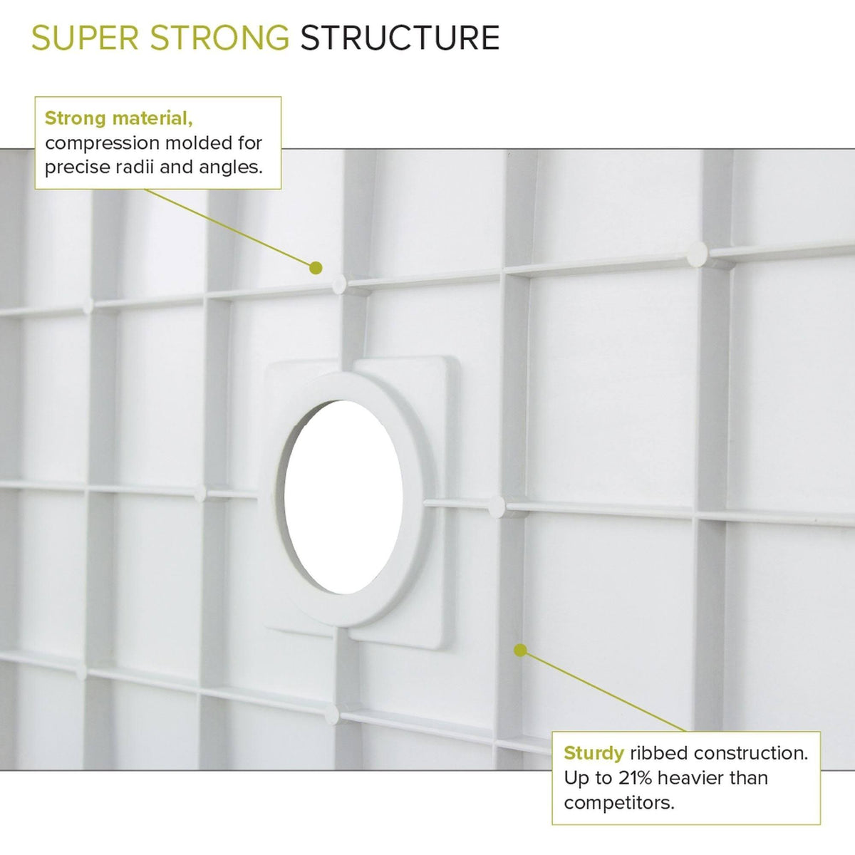 Cameo Single Threshold Shower Base with Center Drain Y8093
