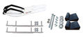 White Snowmobile Skis with 9" Shaper Bars Complete Kit M228