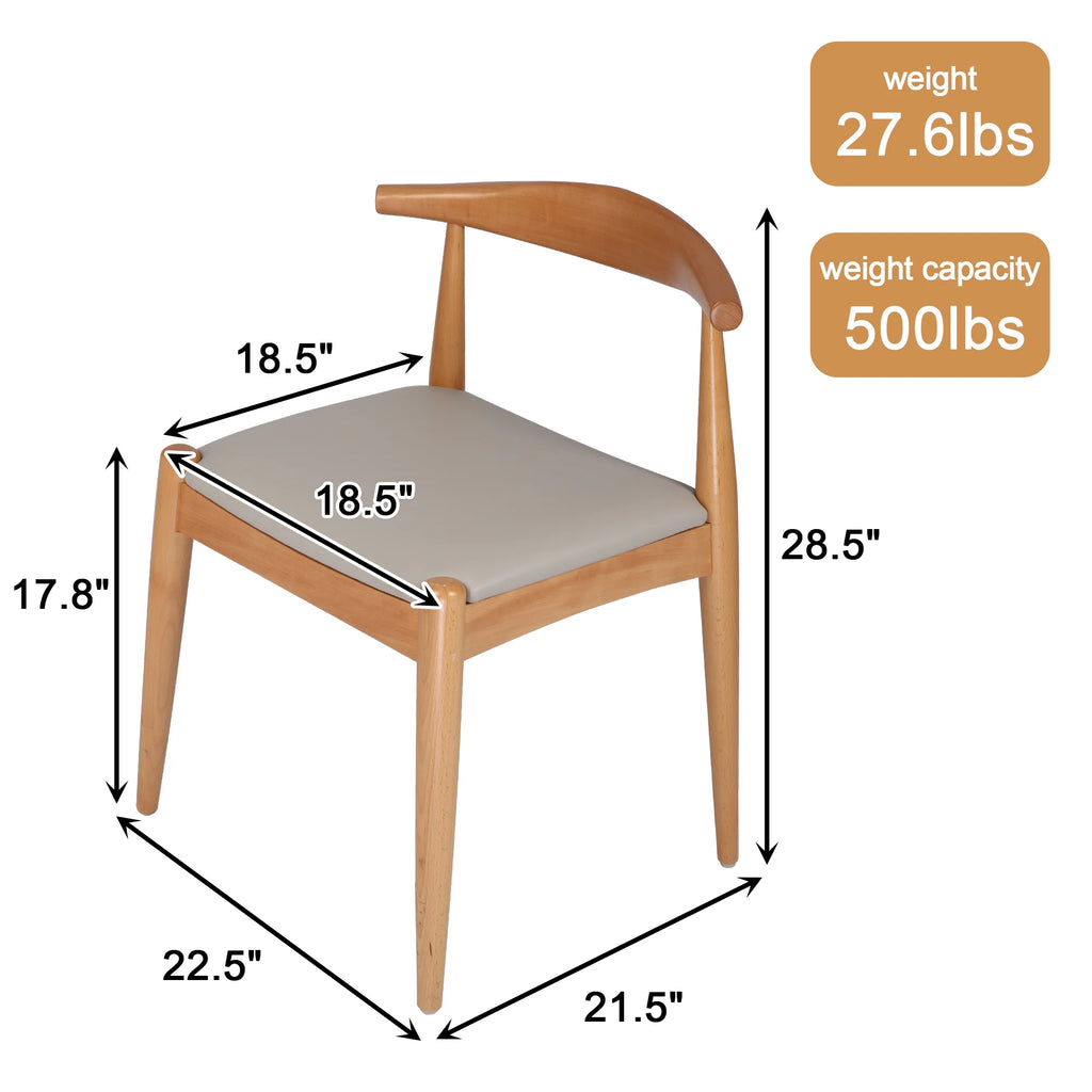 4 Pcs Mid-Century Dining Chair with Faux Leather Seat S57671