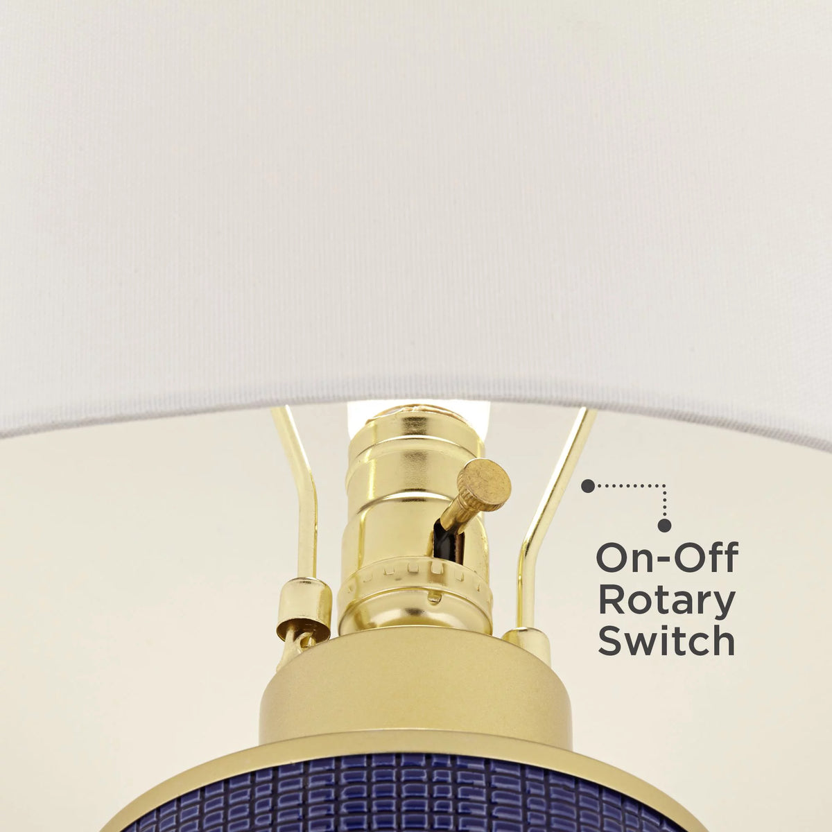 24 1/2" High Gold Textured Blue Ceramic Table Lamps Set of 2 M350854