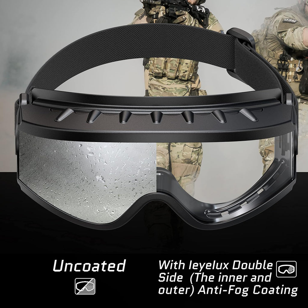 Black Frame Pack of 2 Anti Fog OTG Shooting Goggles N15567