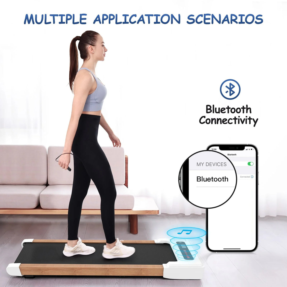 Walking Pad Treadmill 265 lbs Capacity with Remote Control D5935