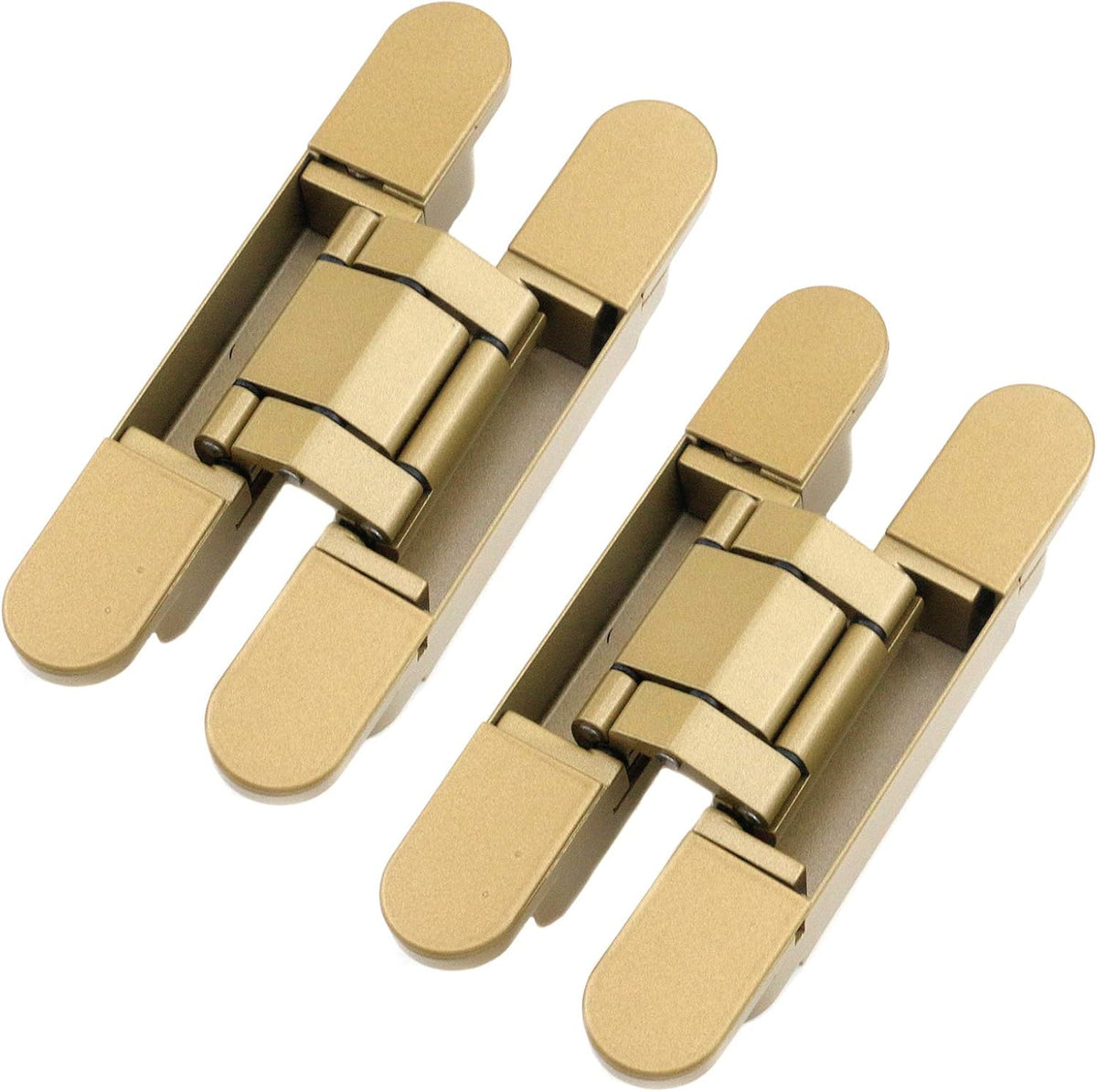 5.9 Inch Heavy Duty 3-D Adjustable Butt Hinge, 88lb Weight Capacity, Sand Gold, Pack of 2 C320931
