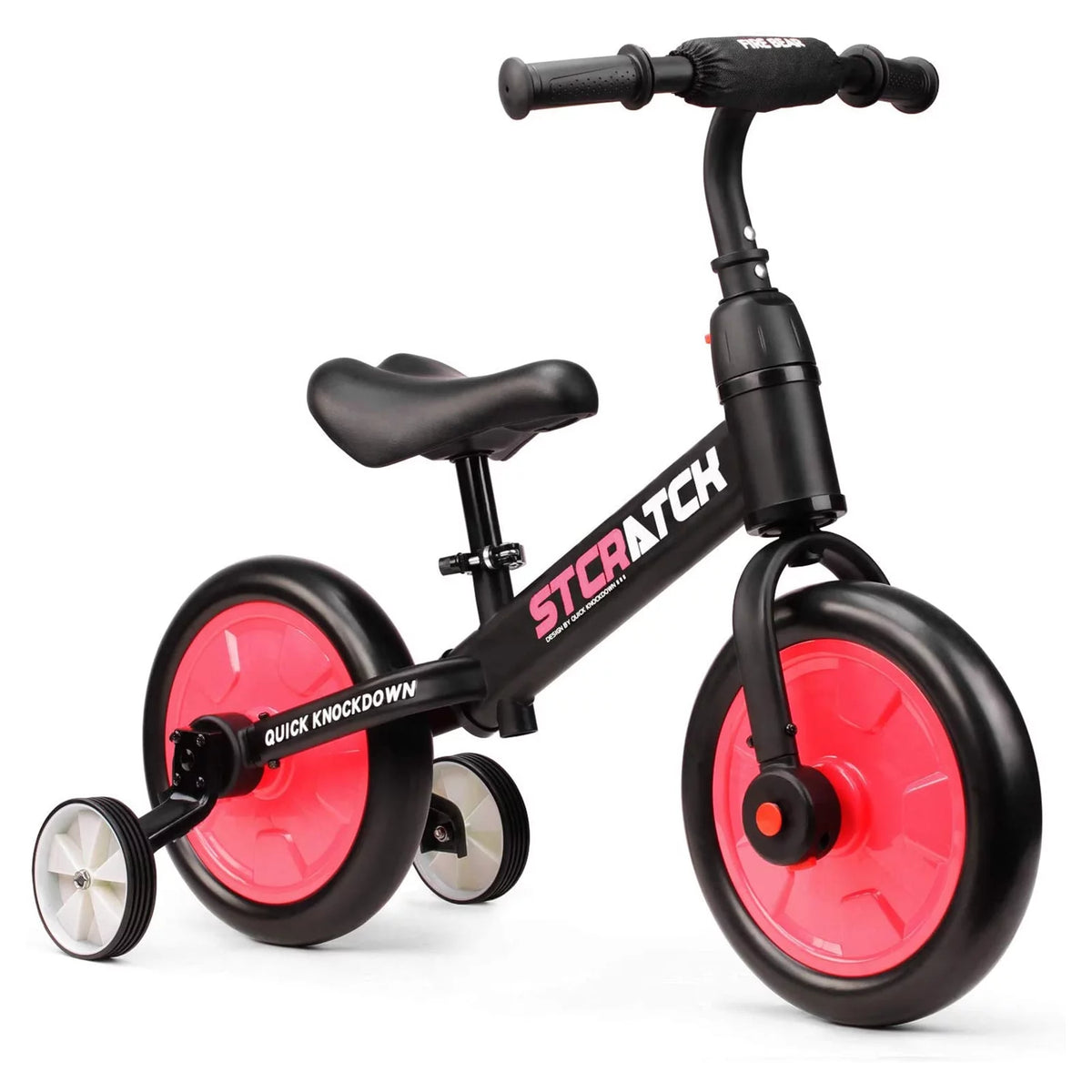 4 in 1 Toddlers Balance Bike with Pedals and Training Wheels E28145