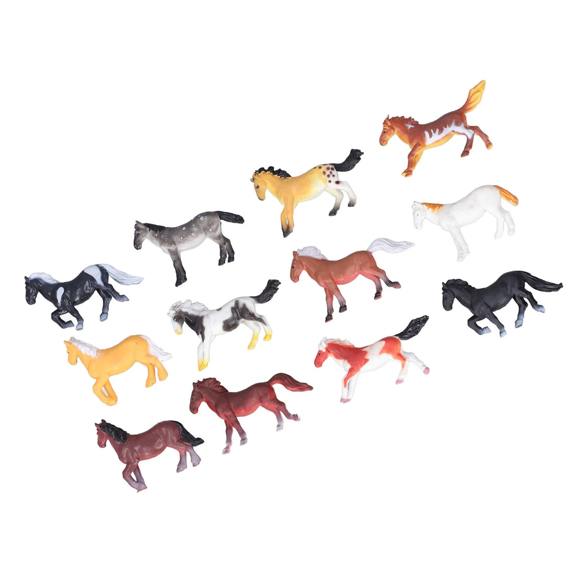 12Pcs Plastic Toy Horses Horse Figurine V84462