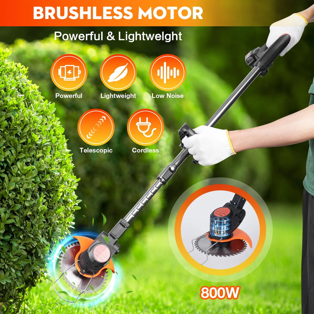 Cordless String Trimmer with 3 Cutting Blades W5452