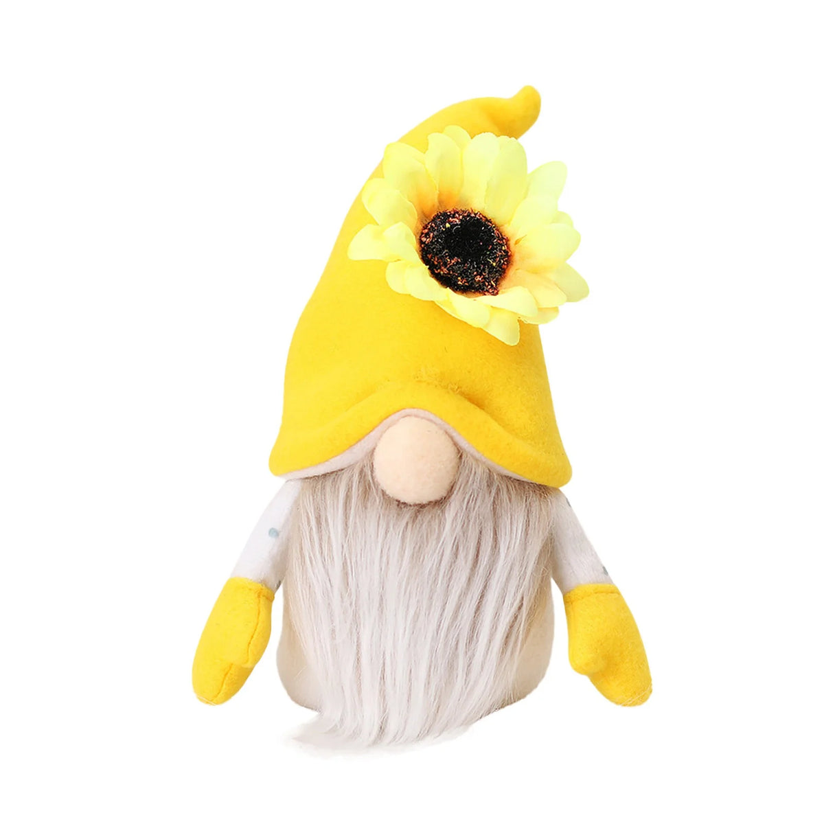 2Pc Faceless Dwarf Ornaments Rabbit Plush Doll Bee Festival Cartoon Sitting Posture Facing Sunflower H45941