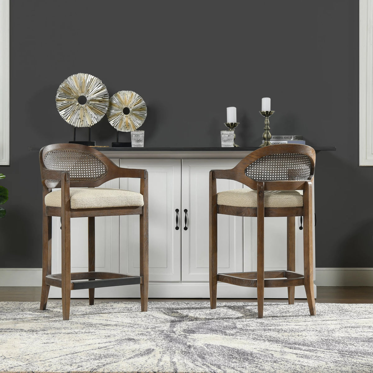 26" Cane Back Counter Stool G45737