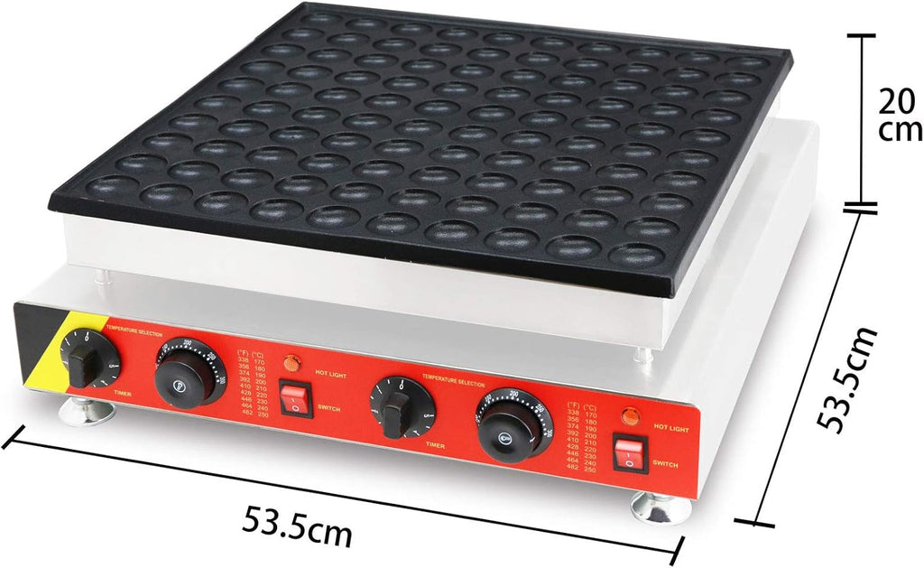110V Commercial Muffin Machine, 100 Hole Nonstick Stainless Steel Pancake Maker G45906