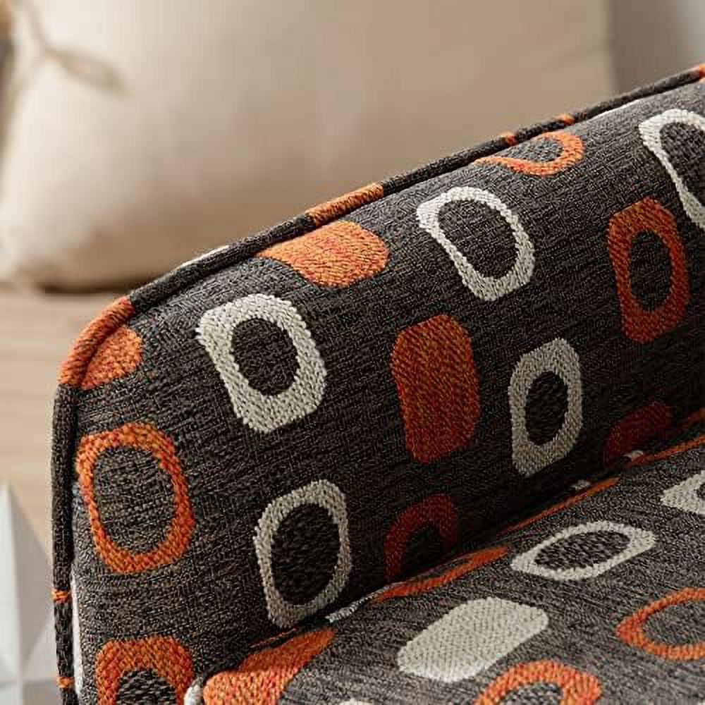 Grey Pattern Linen Fabric Accent Chair I15208